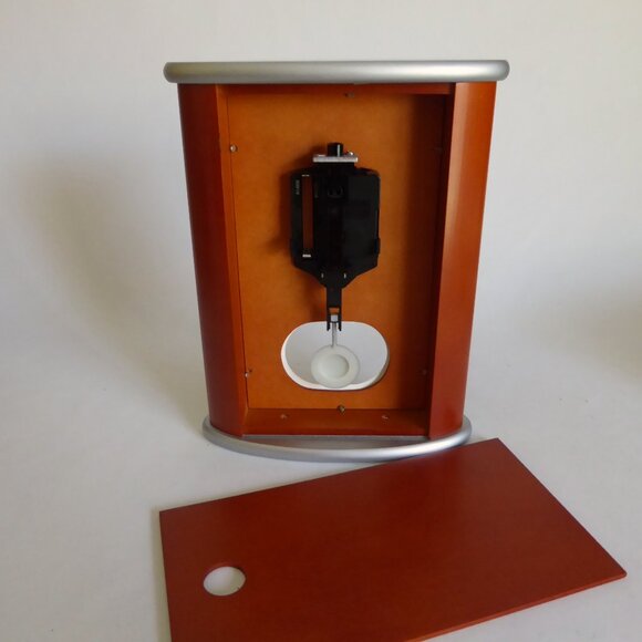 NEW IN BOX VINTAGE INFINITY BRAND 10.25" WOOD MANTEL QUARTZ CLOCK WITH PENDULUM - Picture 7 of 14